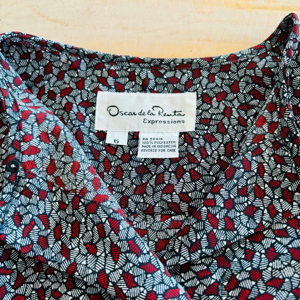 OSCAR DE LA RENTA Patterned Blouse - Picture 5 of 5